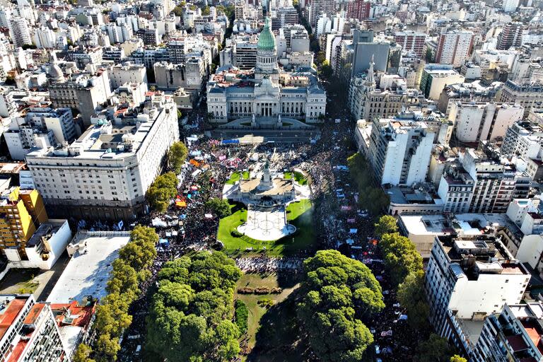 La marcha va desde el Congreso a Plaza de Mayo