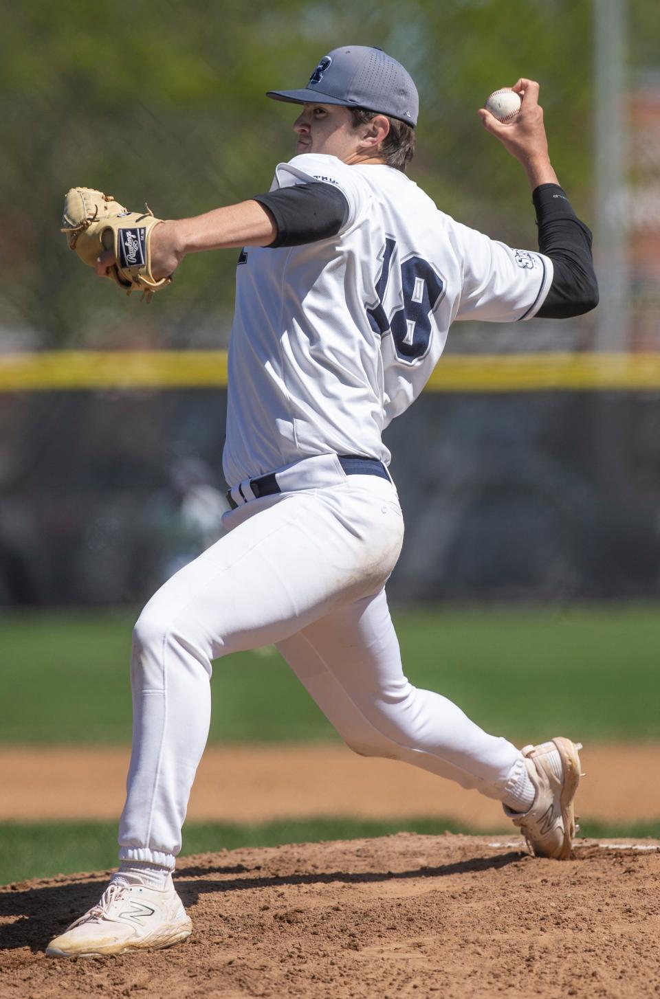 Ranney’s starting pitcher James Hare. Point Pleasant Boro at Ranney baseball. 
Point Pleasant Borough, NJ
Saturday, May 11, 2024