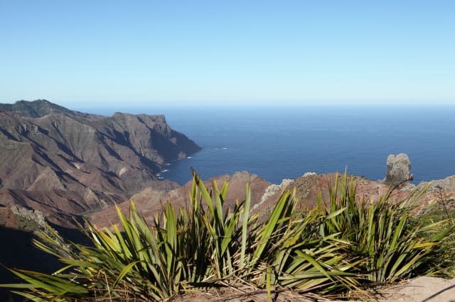 Volcanic coastline of Sandy Bay on St Helena Island