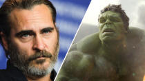 <p>With Edward Norton’s Banner off The Avengers due to ‘creative differences’, Marvel had a Hulk-shaped hole to fill. Mark Ruffalo has since made the role his own, but Joaquin Phoenix was in talks to play the Jade Giant in 2010 – right in the thick of his ‘rap period’, leading up the release of faux performance art piece I’m Still Here. </p>