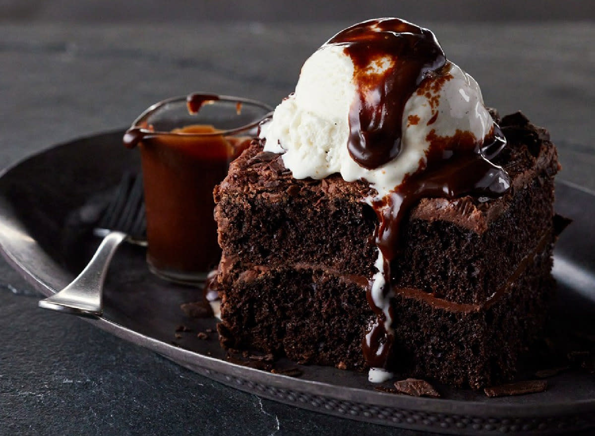 Big Mountain Chocolate Fudge Cake at Black Angus Steakhouse