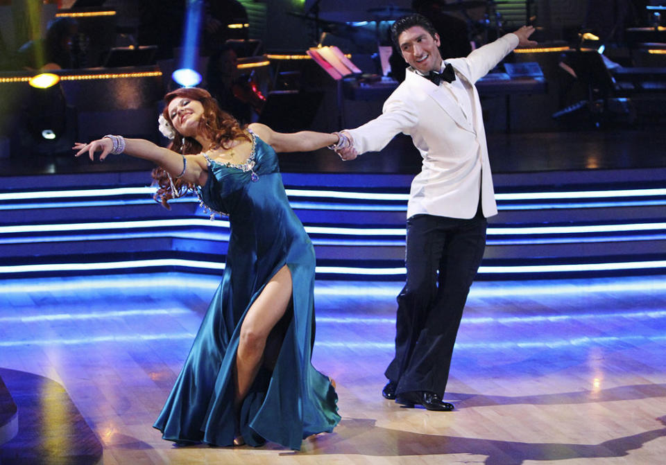 Anna Trebunskaya and Evan Lysacek on "Dancing with the Stars."