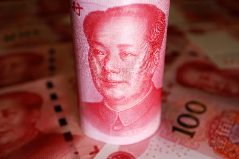FILE PHOTO: Illustration picture of Chinese Yuan banknotes