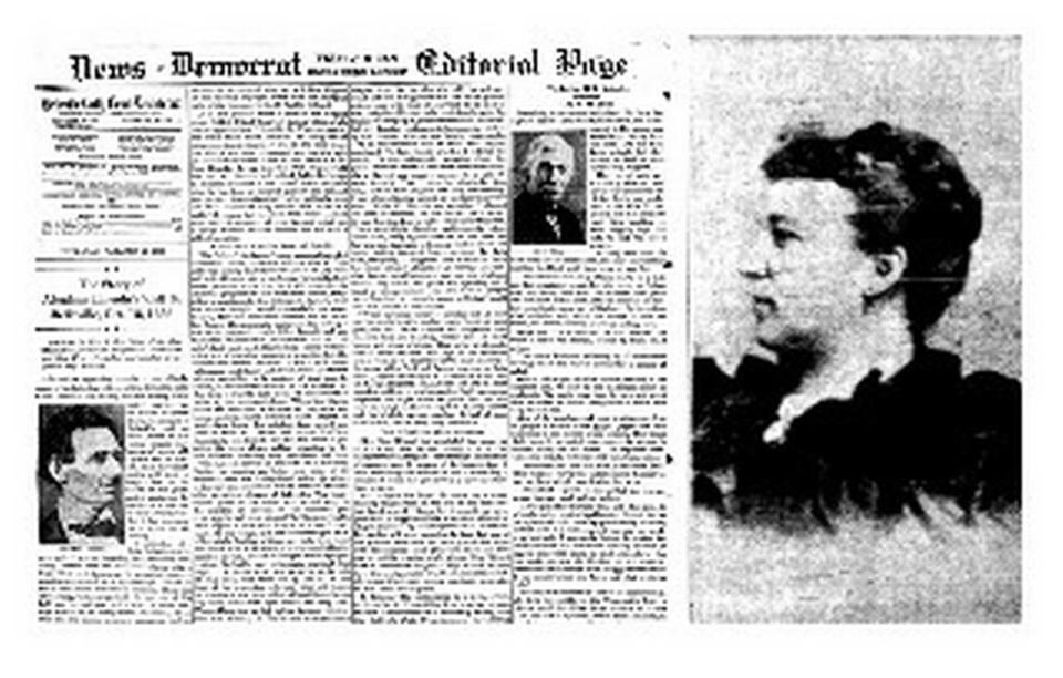 The Belleville Daily News-Democrat, now the Belleville News-Democrat, ran a column, left, in 1936 about Abraham Lincoln’s visit to Belleville in 1856, based on a story told by Mina Hilgard.