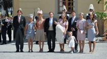 <p>The royals gathered in Stockholm in their best pastels for the christening of Princess Leonore, Princess Madeleine's daughter.</p>