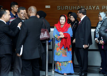 Rosmah Mansor, the wife of former Malaysian prime minister Najib Razak, arrives to give a statement to the Malaysian Anti-Corruption Commission (MACC) in Putrajaya, Malaysia June 5, 2018. REUTERS/Lai Seng Sin