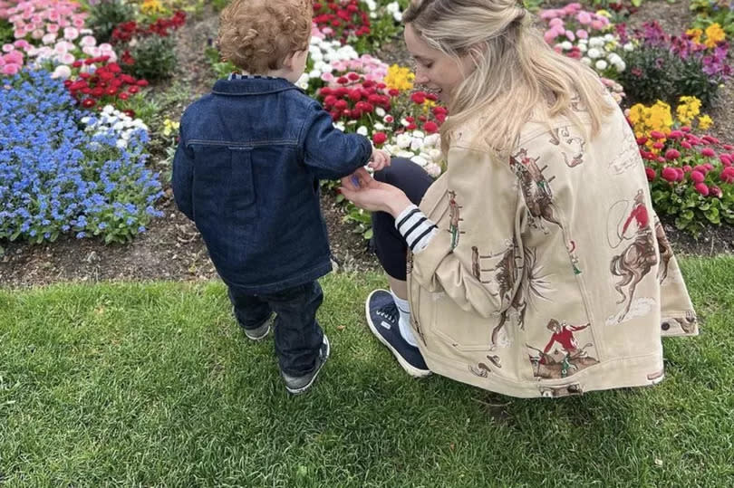 Sophie with her three year old son