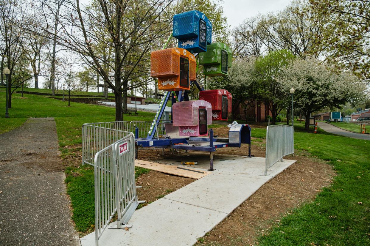 A new Ferris wheel for kids can be seen at New Philadelphia’s Tuscora Park.