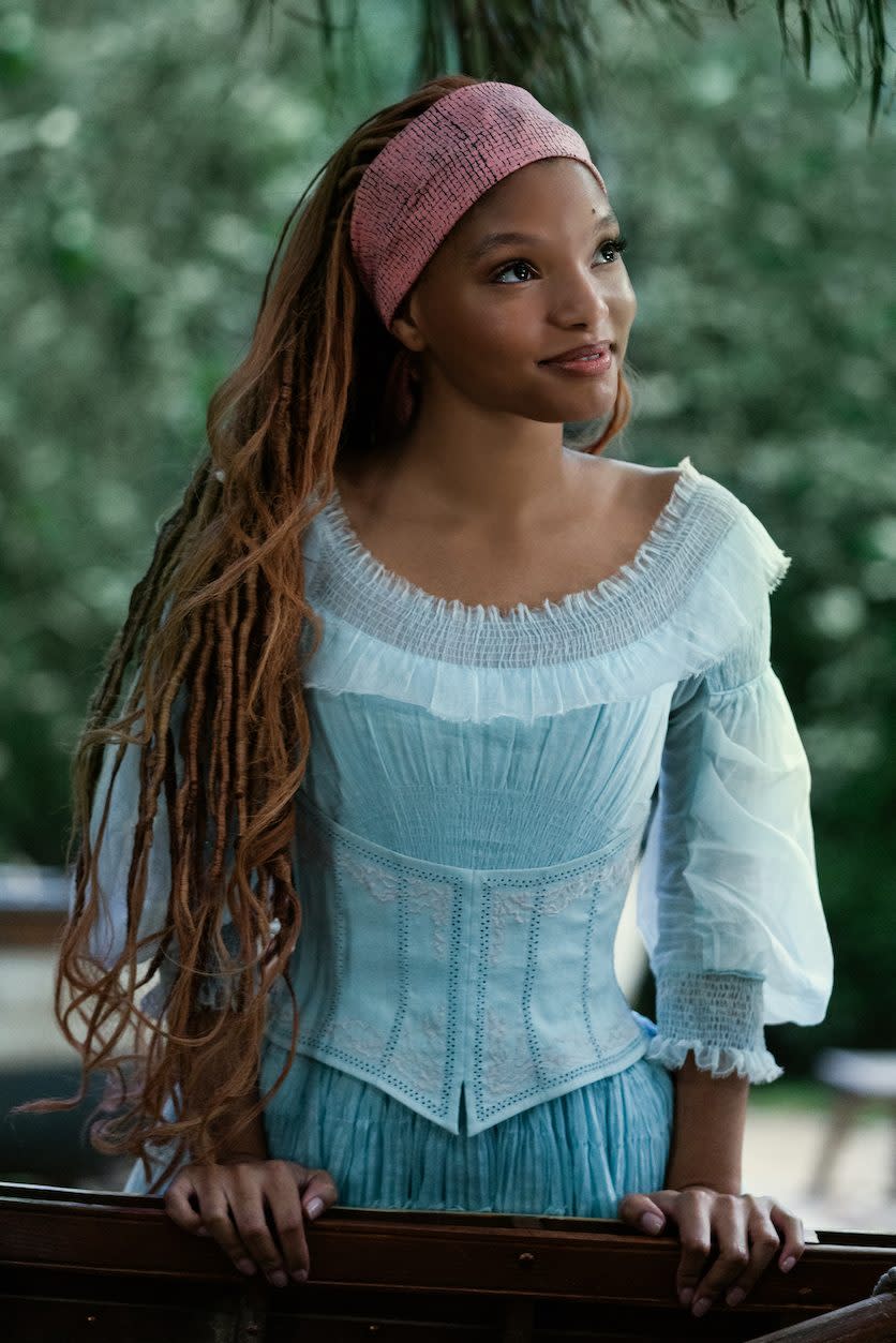 Halle Bailey as Ariel in Disney&#x002019;s live-action THE LITTLE MERMAID, directed by Rob Marshall. Photo by Giles Keyte. &#xa9; 2021 Disney Enterprises Inc. All Rights Reserved.