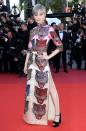 <p>La chanteuse chinoise a dégainé les motifs tigre. On voudrait crier : “Félindra” ! <br>Crédit : Getty </p>