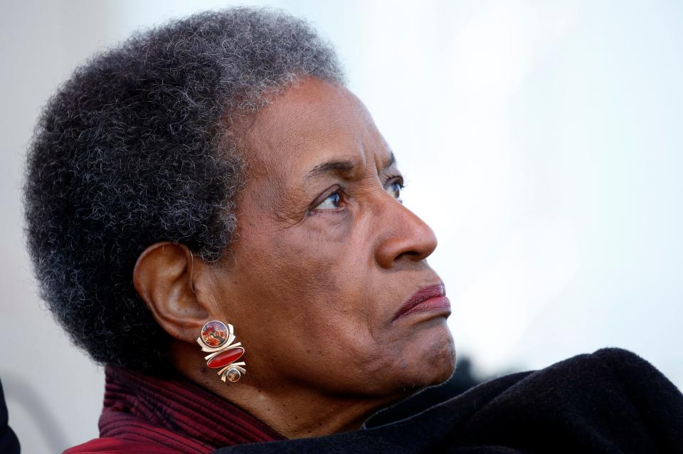 Myrlie Evers says her husband, Medgar Evers, “gave his life for his country. ... His life was taken June 12, 1963, because of those same freedoms.”