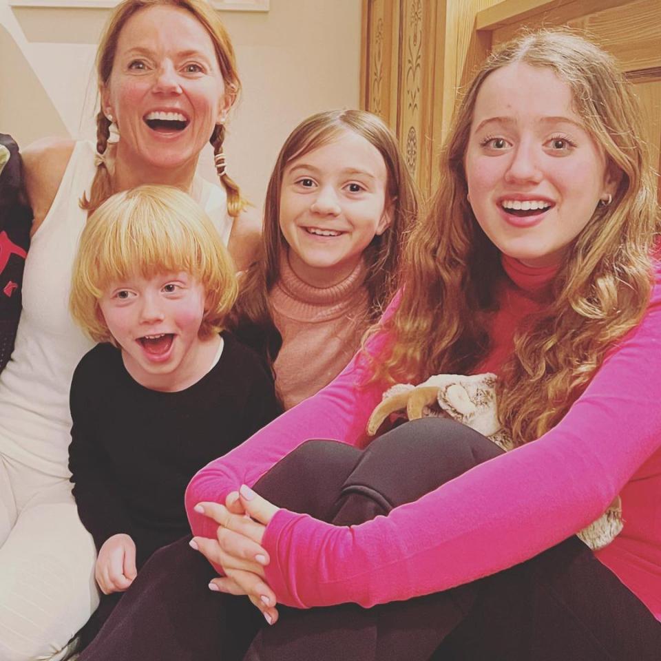 Meet Geri Halliwell-Horner and husband Christian's blended 'modern' family: Bluebell, Olivia, and Montague