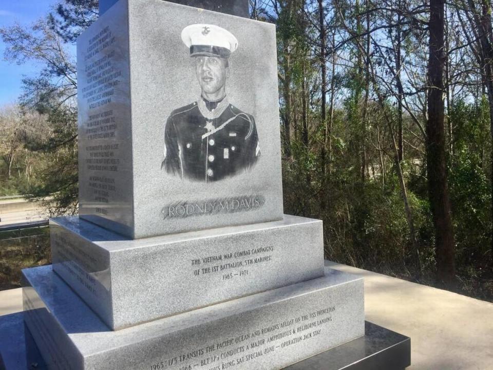 The Rodney Davis Memorial, which is dedicated to Macon’s only Medal of Honor winner, Sergeant Rodney Davis, Jr.