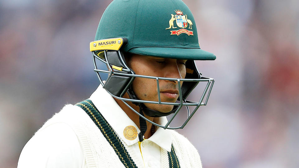 Seen here, Usman Khawaja in action for Australia during the 2019 Ashes series.