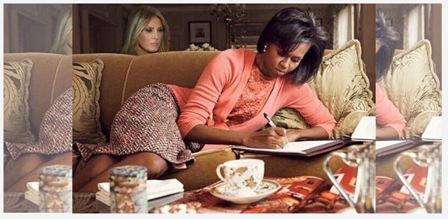 Twitter. La modelo intentando ver lo que escribe Michelle en la comodidad de su hogar.