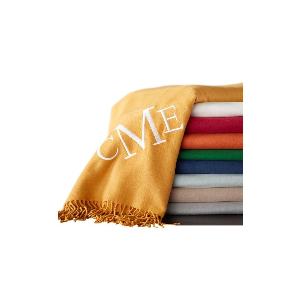 Monogrammable Throw