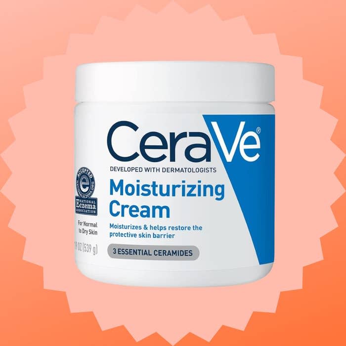 <div><p>"This is a great affordable option for those with dry skin. It’s very moisturizing and applies easily on the skin. It’s formulated with ceramides, which help restore the natural skin barriers." — <i>Sperling</i></p><p><i>You can buy the <a href="https://www.amazon.com/CeraVe-Moisturizing-Cream-Daily-Moisturizer/dp/B00TTD9BRC" rel="nofollow noopener" target="_blank" data-ylk="slk:CeraVe moisturizing cream;elm:context_link;itc:0;sec:content-canvas" class="link ">CeraVe moisturizing cream</a> from Amazon for around $18. </i></p></div><span> Amazon</span>