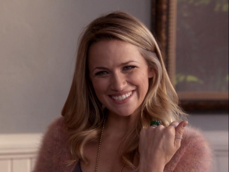 quinn james in season 9 episode 13 of one tree hill