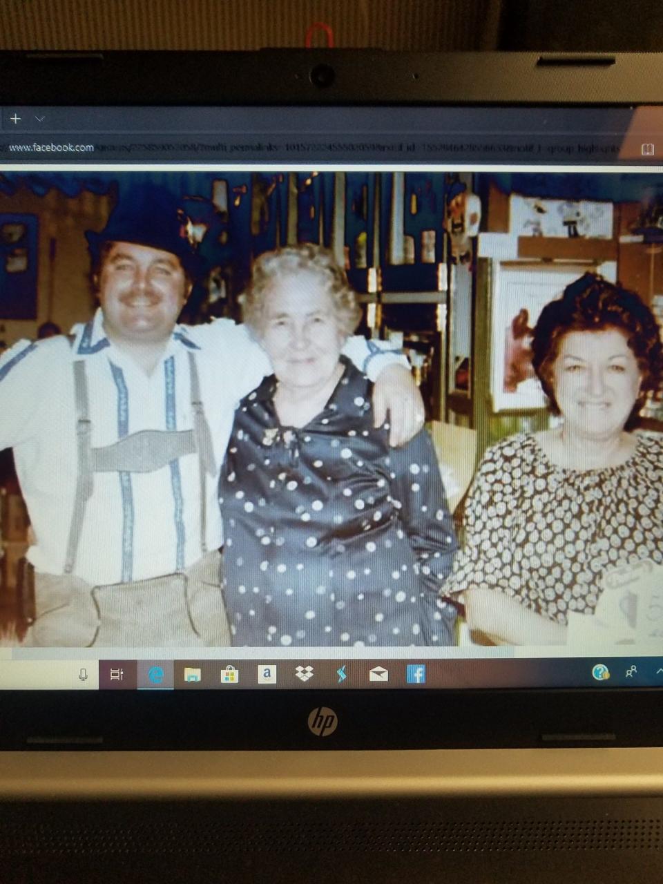 John Miller, Emmy's mother Mutti and Irene, a waitress at the restaurant.