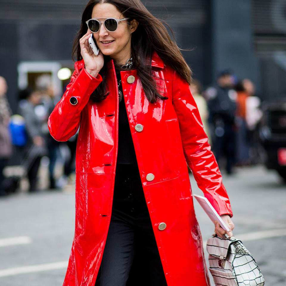 A Red Vinyl Coat