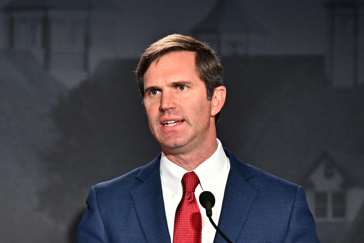 Kentucky Gov. Andy Beshear. (Jon Cherry / Getty Images for Concordia file)