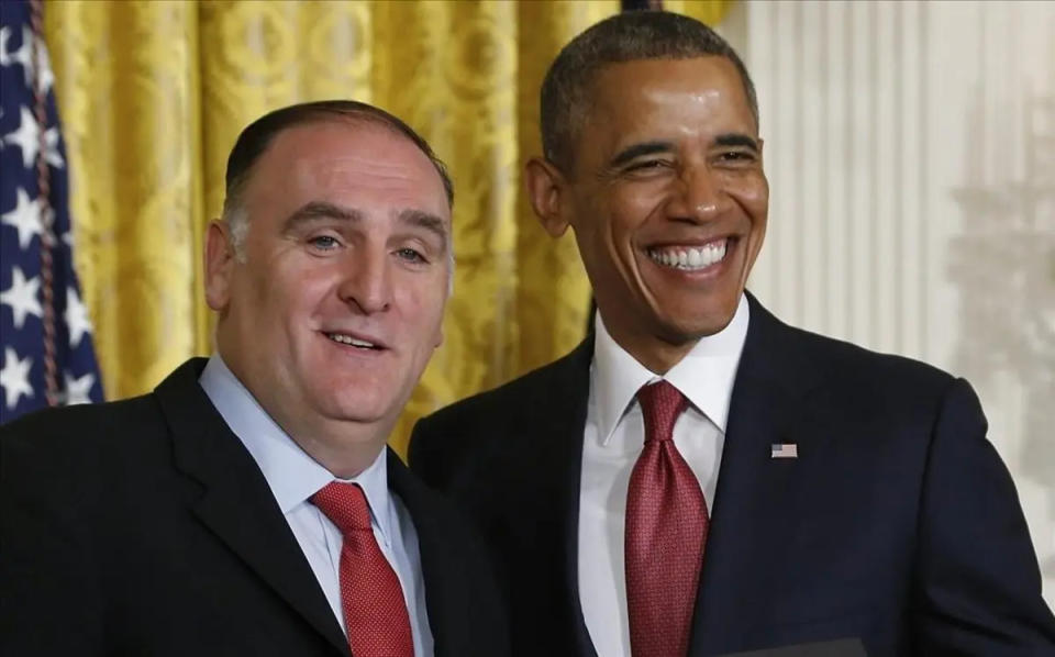 Obama con el chef Jose Andres. Foto: Obama con el chef Jose Andres