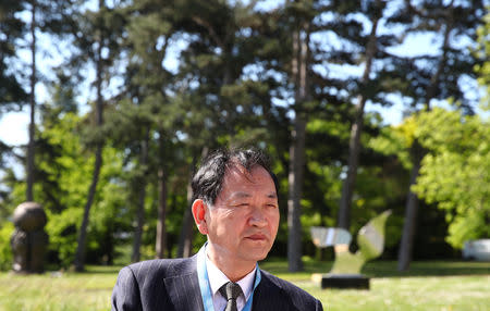 North Korea's ambassador to the United Nations Han Tae Song attends an interview with Reuters at the United Nations in Geneva, Switzerland, May 22, 2019. REUTERS/Denis Balibouse