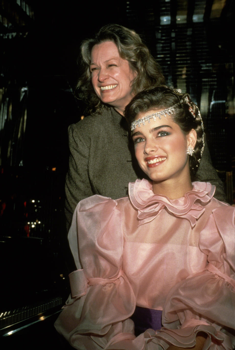 NEW YORK, NY - CIRCA 1981: Brooke Shields and her mom, Teri Shields circa 1981 in New York City. (Photo by Sonia Moskowitz/IMAGES/Getty Images)