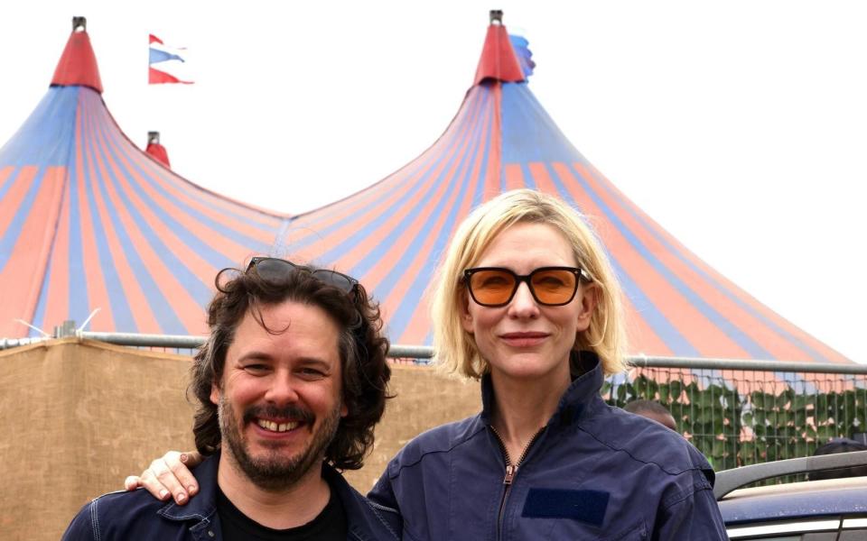 Cate Blanchett with director Edgar Wright