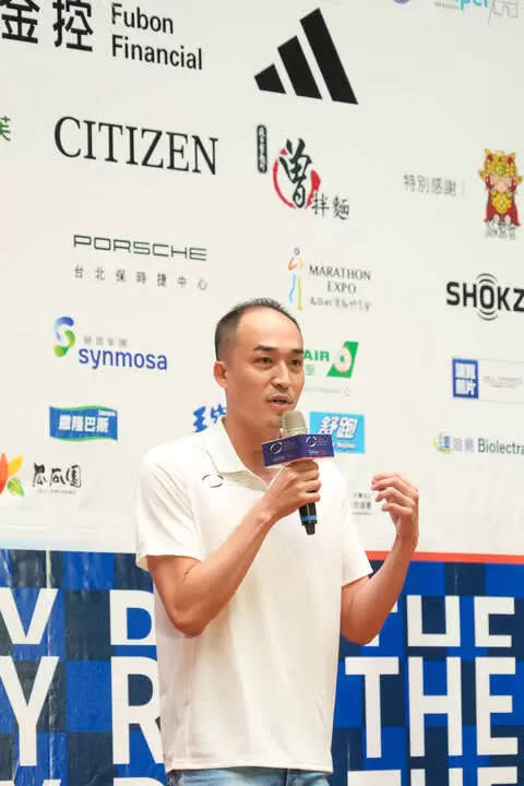 頂級贊助adidas運動行銷經理何旭平，強調品牌精神沒有不可能，傾力投入臺北馬拉松。臺北市體育局提供