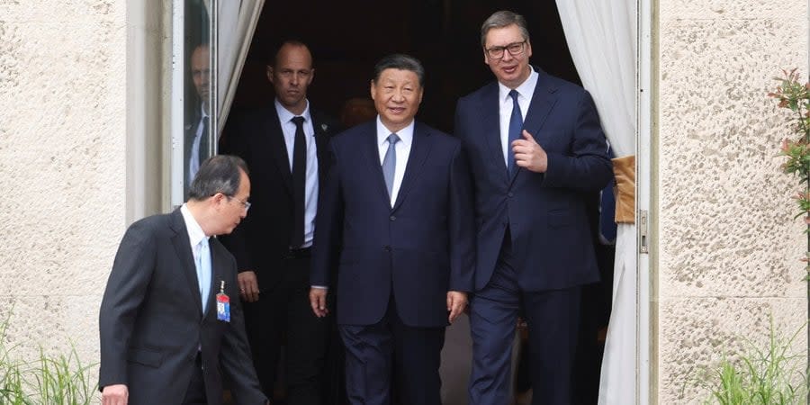 Xi Jinping and Aleksandar Vucic