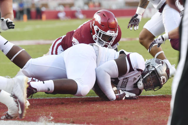 No. 10 Arkansas survives Missouri State upset bid, explodes in fourth  quarter to spoil Bobby Petrino's return 