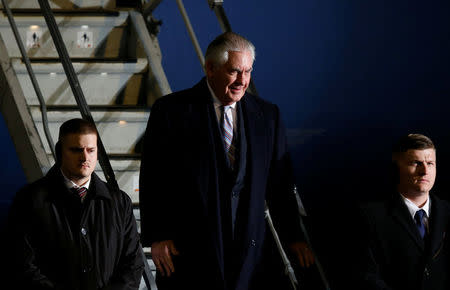 U.S. Secretary of State Rex Tillerson arrives at Haneda International Airport in Tokyo, Japan March 15, 2017. REUTERS/Toru Hanai