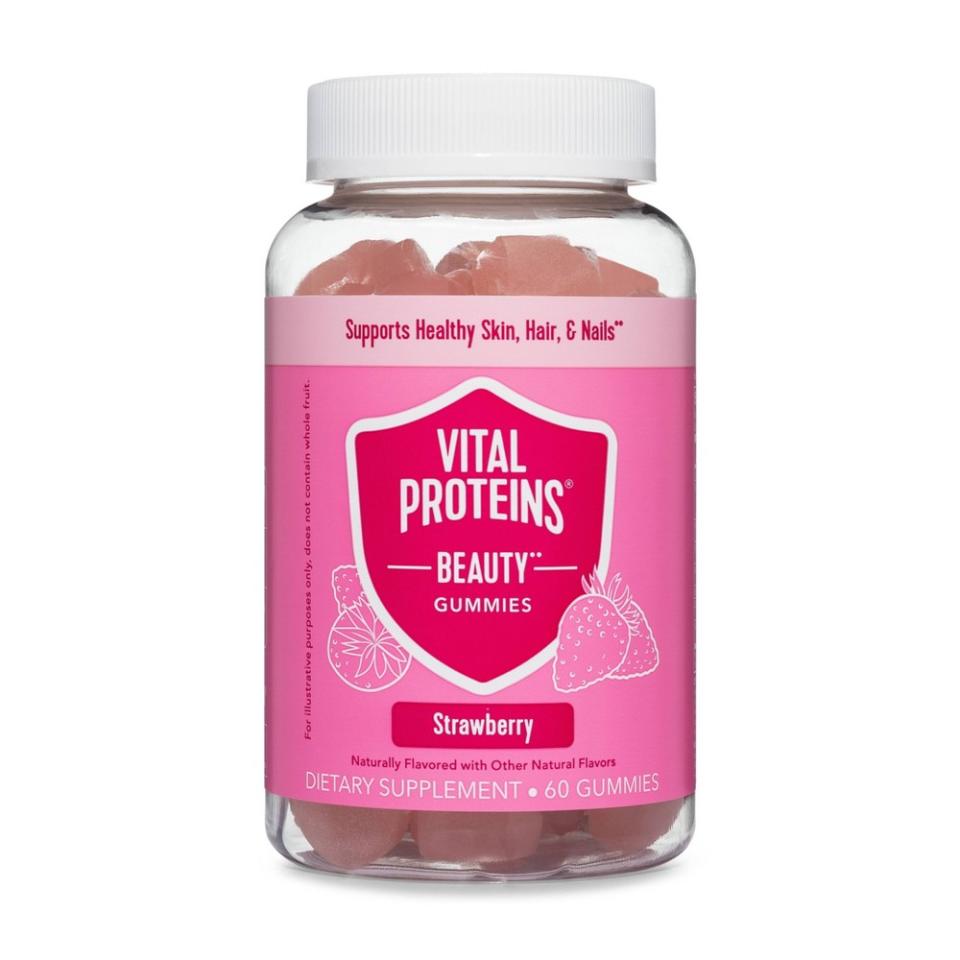 <p><a href="https://go.redirectingat.com?id=74968X1596630&url=https%3A%2F%2Fwww.target.com%2Fp%2Fvital-proteins-beauty-gummies-60ct%2F-%2FA-82215625&sref=https%3A%2F%2Fwww.womenshealthmag.com%2Fbeauty%2Fg33623961%2Fvitamins-for-hair-growth%2F" rel="nofollow noopener" target="_blank" data-ylk="slk:Shop Now;elm:context_link;itc:0;sec:content-canvas" class="link ">Shop Now</a></p><p>Beauty Gummies</p><p>target.com</p><p>$14.99</p><span class="copyright">Vital Proteins</span>