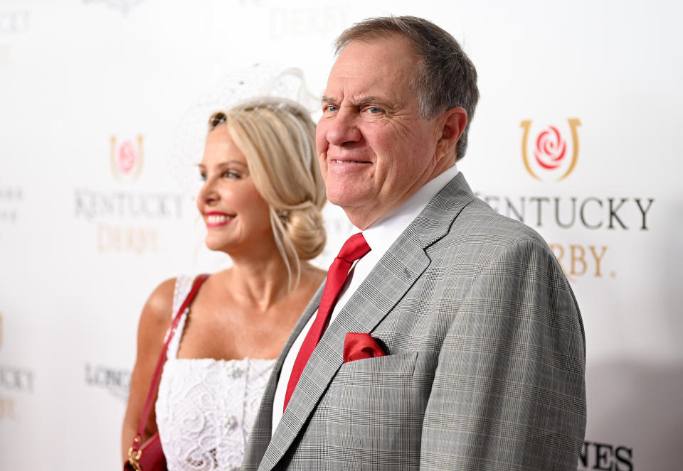 Linda Holliday and Bill Belichick attend the 145th Kentucky Derby at Churchill Downs on May 04, 2019 in Louisville, Kentucky. (Photo by Jason Kempin/Getty Images for Churchill Downs)