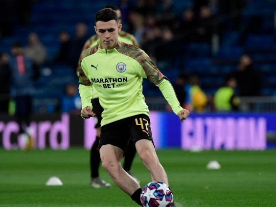 Manchester City midfielder Phil Foden (AFP via Getty Images)