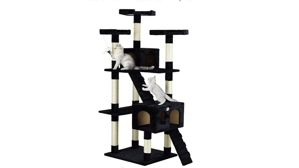 Feline friends will adore this large cat tree.