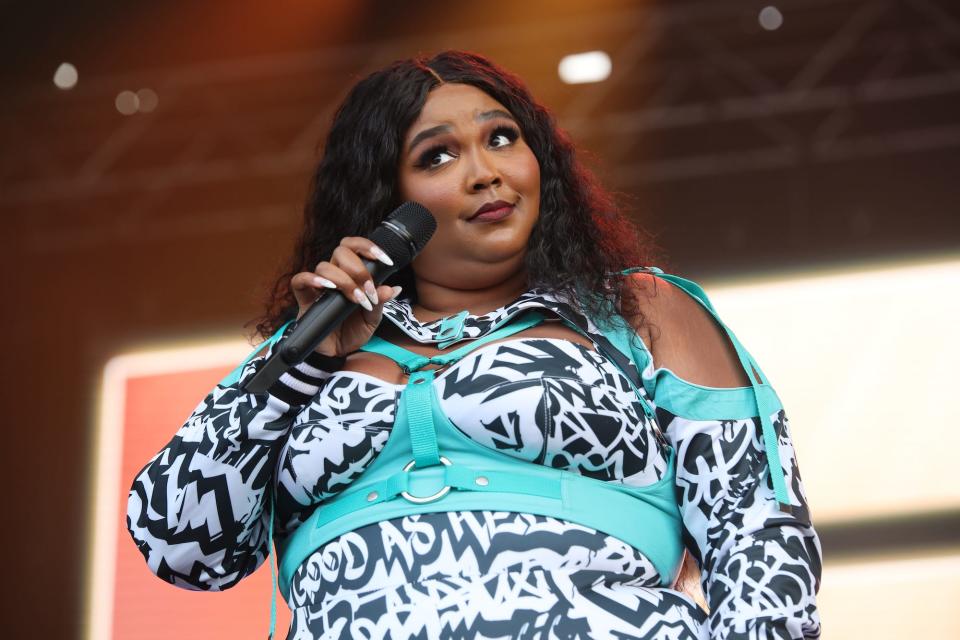 Lizzo performs at FOMO Festival 2020 at The Trusts Arena on January 15, 2020 in Auckland, New Zealand.