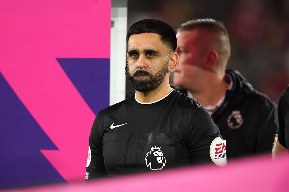 Assistant referee Bhupinder Singh Gill made Premier League history on Wednesday night (Adam Davy/PA) (PA Wire)