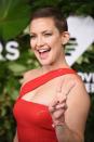 <p>When it was recommended that Kate Hudson shave her head for her role in <em>Music</em>, the actress fully embraced the challenge. Hudson traded her blonde waves for a brunette buzz cut in 2017. </p>
