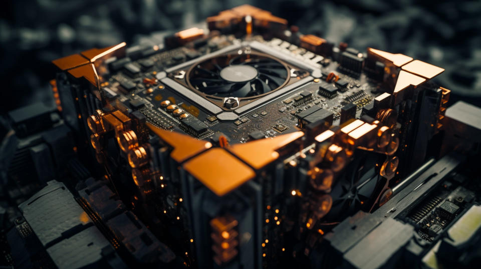 A close up view of a final mining equipment used in bitcoin mining.