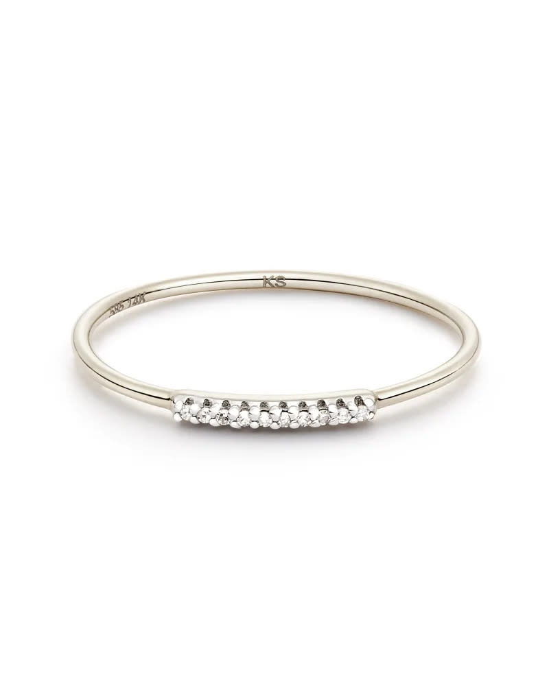 Mila 14k White Gold Band Ring. Image via Kendra Scott.