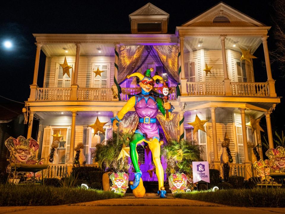 Jester house float New Orleans Mardi Gras 2021