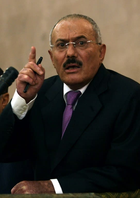 Yemen's ex-president Ali Abdullah Saleh, shown here in 2011, has formed an alliance with Huthis rebels