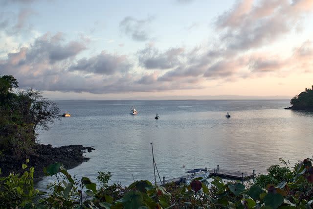 <p>Cristóbal Palma</p> The marina at Islas Secas.