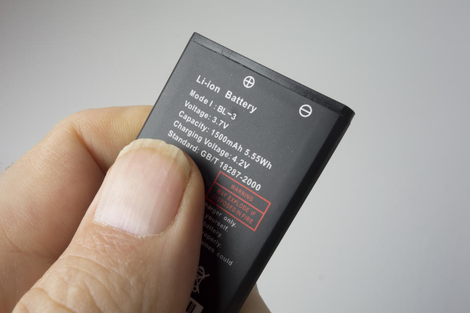 Germany, Europe - 2023: Person Holding Lithium Battery