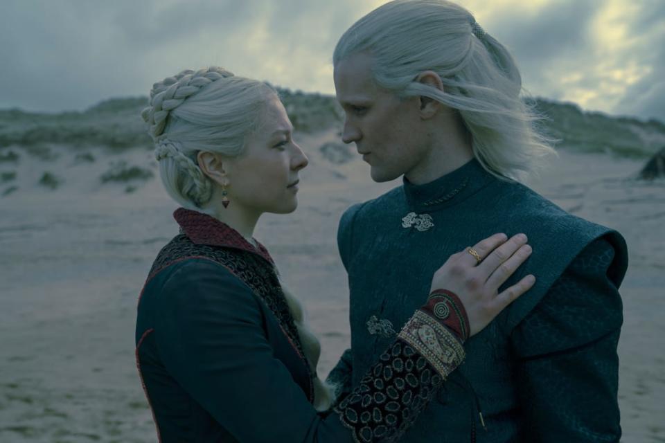 <div class="inline-image__caption"><p>Emma D'Arcy and Matt Smith in <em>House of Dragon</em>.</p></div> <div class="inline-image__credit">Ollie Upton/HBO</div>