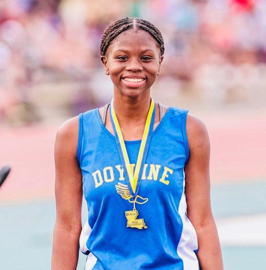 Doyline's Izayla Harris is a state championship sprinter.