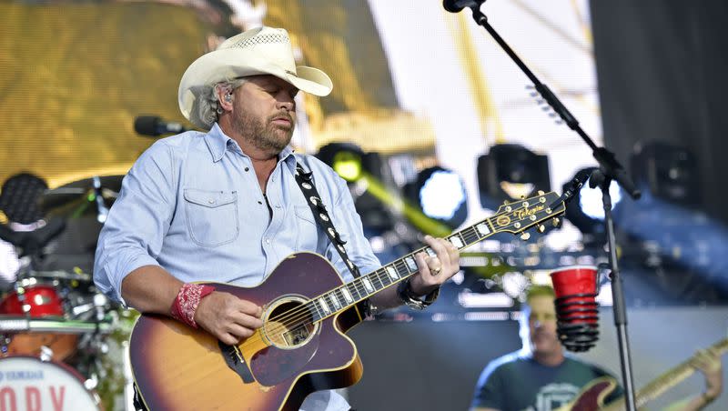 Toby Keith performs at Naperville’s Ribfest at Knoch Park on Friday, June 30, 2017, in Naperville, Ill. The performer died on Monday, Feb. 5, 2024, after a battle with cancer.