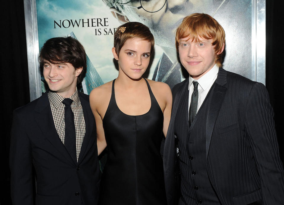 Harry Potter and the Deathly Hallows Pt 1 NYC premiere 2010 Daniel Radcliffe Emma Watson Rupert Grint